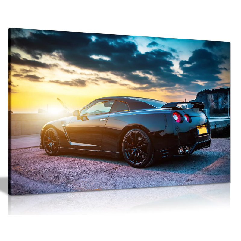 Nissan Gtr - Wrapped Canvas Print, 31cm H x 46cm W