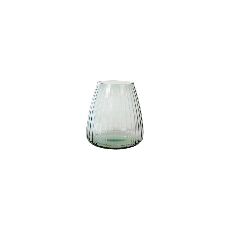 Dim Table Vase, 30cm H x 19.5cm W x 19.5cm D, Light Green