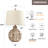 22.9"Farmhouse Rustic Resin Table Lamp