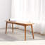 Banc de table en bois de chêne naturel pour salle à manger