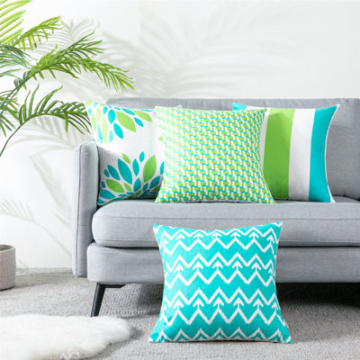 KD127 Appliqued Outdoor Pillow Cover