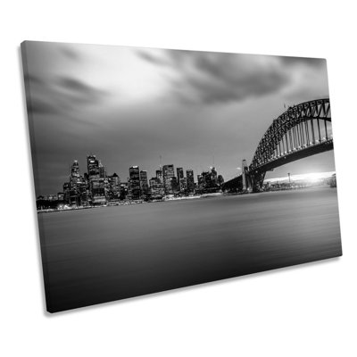 Sunset Sydney Harbour Skyline - Wrapped Canvas Print