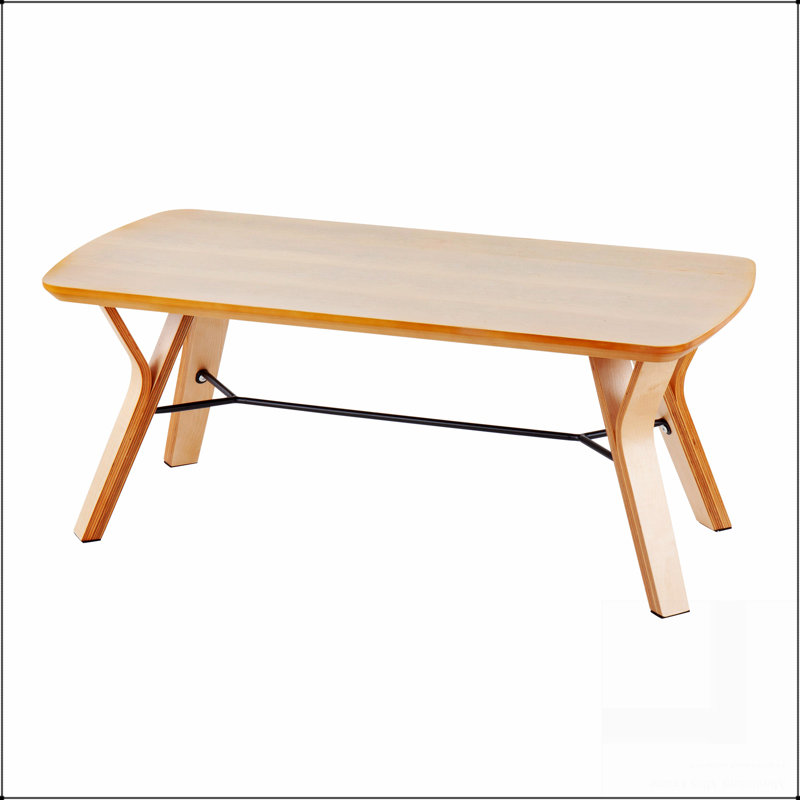 Banc en bois naturel Folia Mid-Century