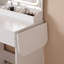 Bureau de coiffeuse avec miroir lumineux et prise de courant, bureau de maquillage avec tiroirs et grande armoire de rangement pour la chambre à coucher, 3 modes d'éclairage à luminosité réglable, tabouret de rangement, blanc