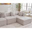Surdimensionné 4, Boucle grise, sans assemblage, élégant canapé de style moderne avec méridienne, revêtement Boucle, assemblage requis