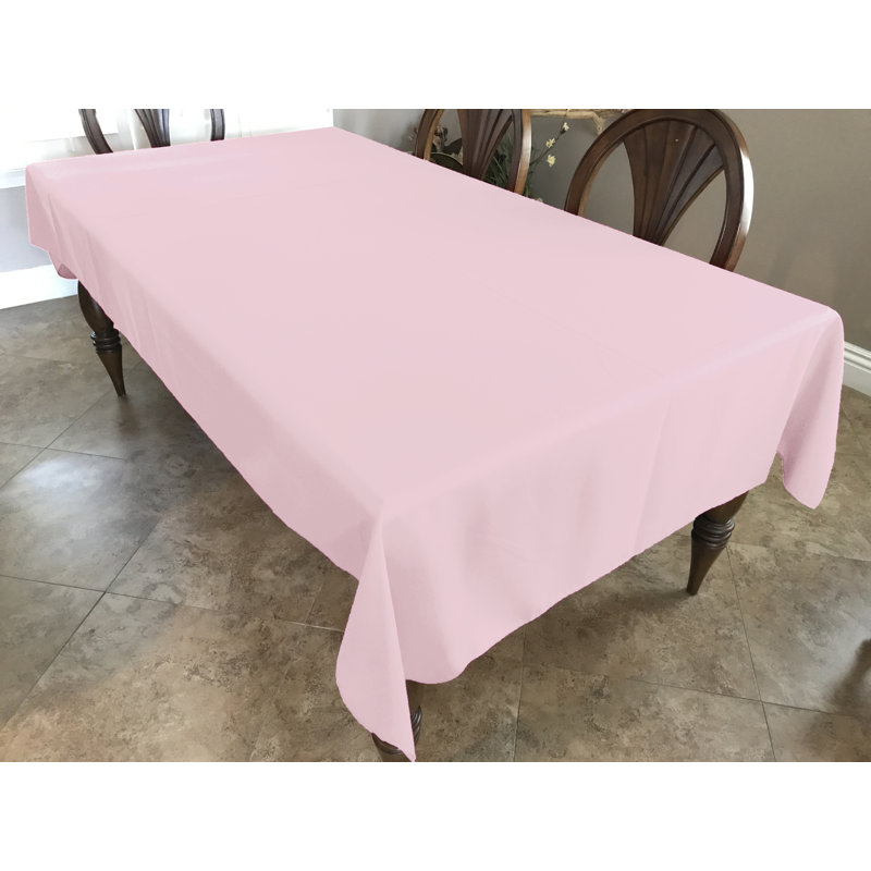 Driffield Solid Polyester Tablecloth, Baby Pink, 48" L x 48" W