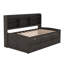 Lit simple gris antique en bois avec tête de lit bibliothèque, bibliothèque de rangement et de lit gigogne à 3 tiroirs-1956208097-1956208098