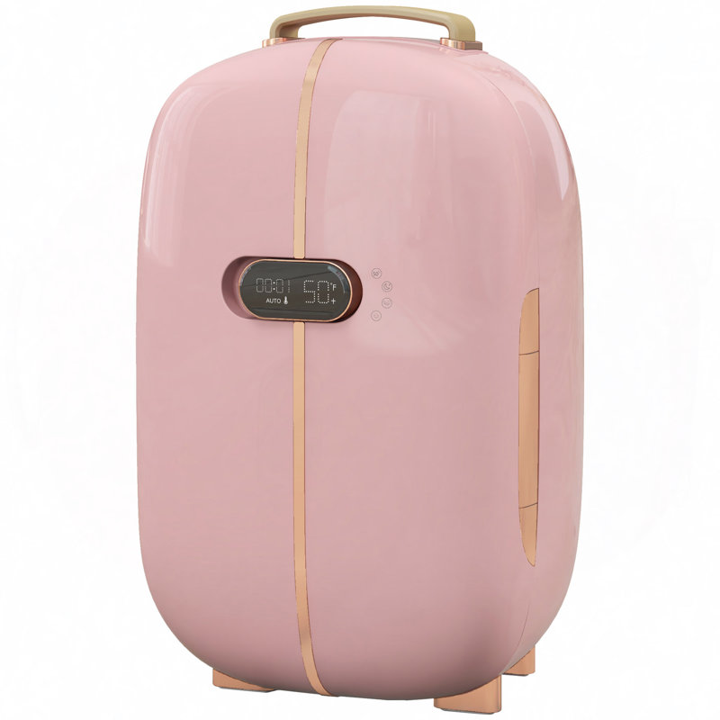 Portable Skincare Fridge With LED Display, 12L Mini Fridge For Beauty, Makeup And Cosmetics, Small Refrigerator Cooler For Bedroom, Home Office, Desktop