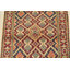 Tapis rouge en laine noué à la main de conception unique 3 pi 4 po x 5 pi 3 po