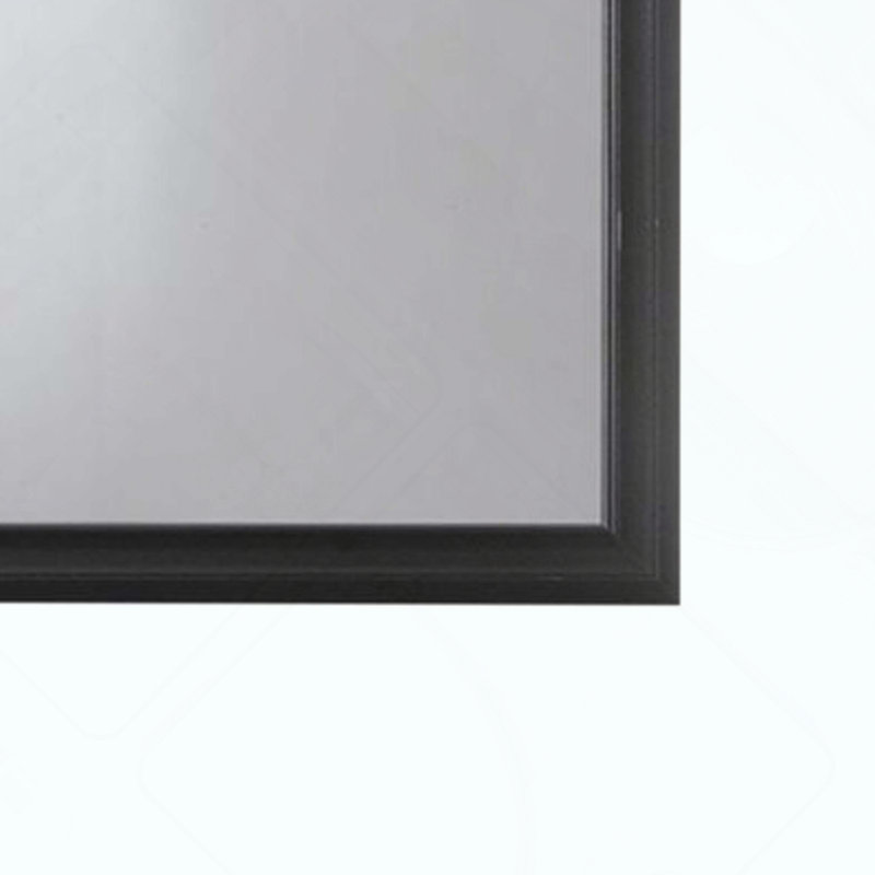 Miroir à finition Naima (miroir inclus seulement), Noir, Bois synthétique