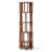  Modern Solid Wood 5 Tier Rotating Rolling Bookcase for Small Spaces