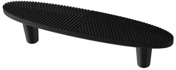 3" Modern Herringbone Pull Flat Black