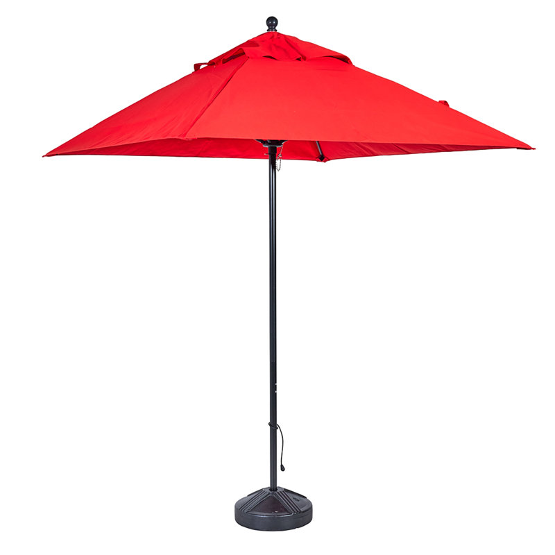 Parasol de marché, Rouge logo, 9" x 9"