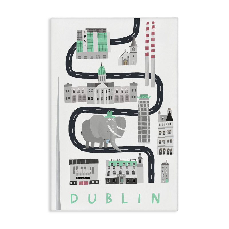 Toile Dublin City, par Carla Daly, H 24 po x l 16 po