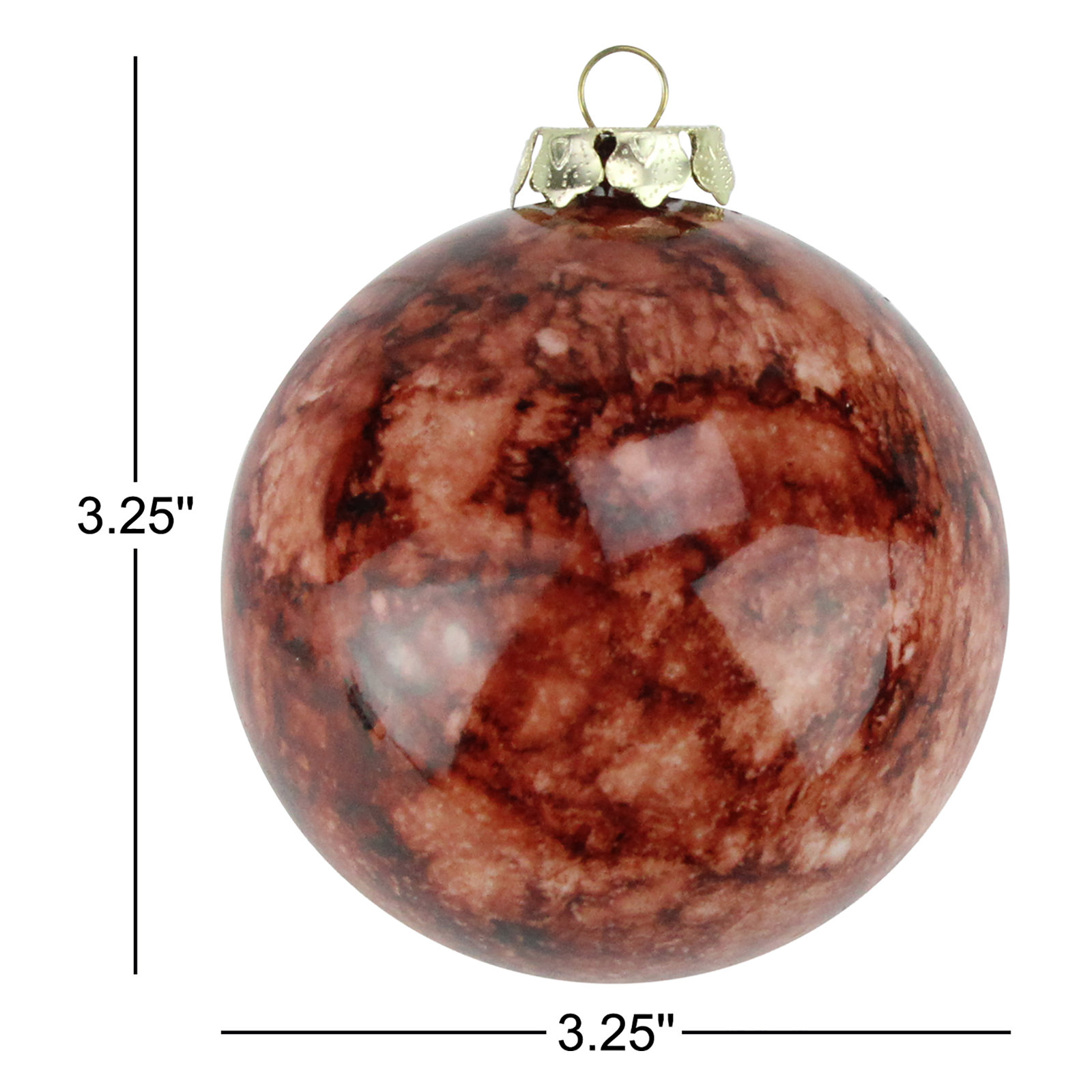 Northlight Seasonal 3" Shatterproof Bauble, Sienna Brown
