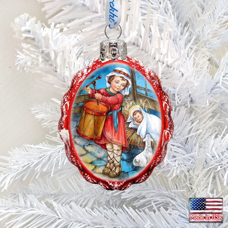 3'' Handmade Glass Holiday Shaped Ornament