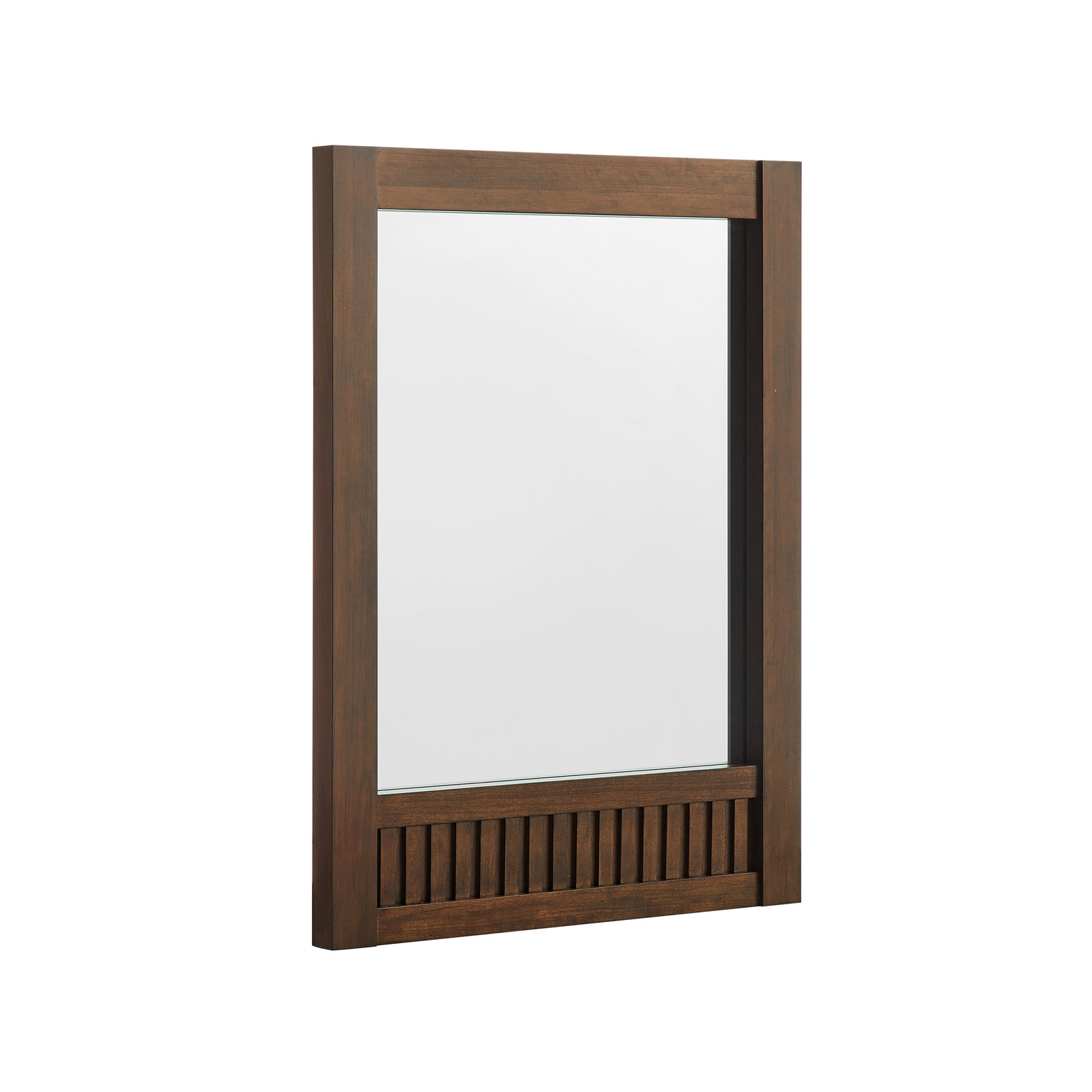 Frank Lloyd Wright USONIA Through Lines 28" Mirror, 30" x 22", Brown