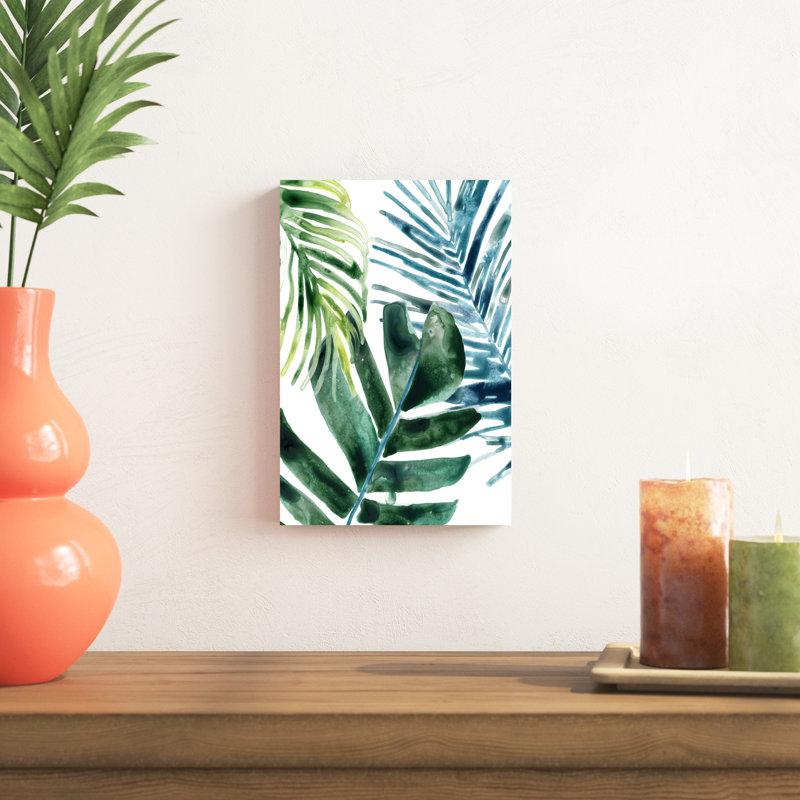 Mélange de feuilles tropicales I, H 12 po x l 8 po x P 1,25 po