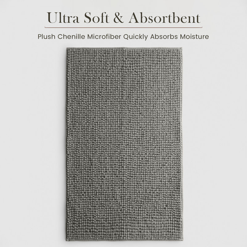 Taigen Non-Slip Indoor Door Mat, 40x60cm, Grey
