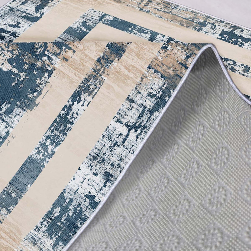 Luxurious Woven Area Rug, 100% Polyester, 23.6 x 39.4 inches | 650 g/m², 0.3 in Pile Height | Antibacterial, Non-Slip PVC Dot Underside, Machine Washable | 3D Digital Printing, Perfect for Living Room & Bedroom Decor