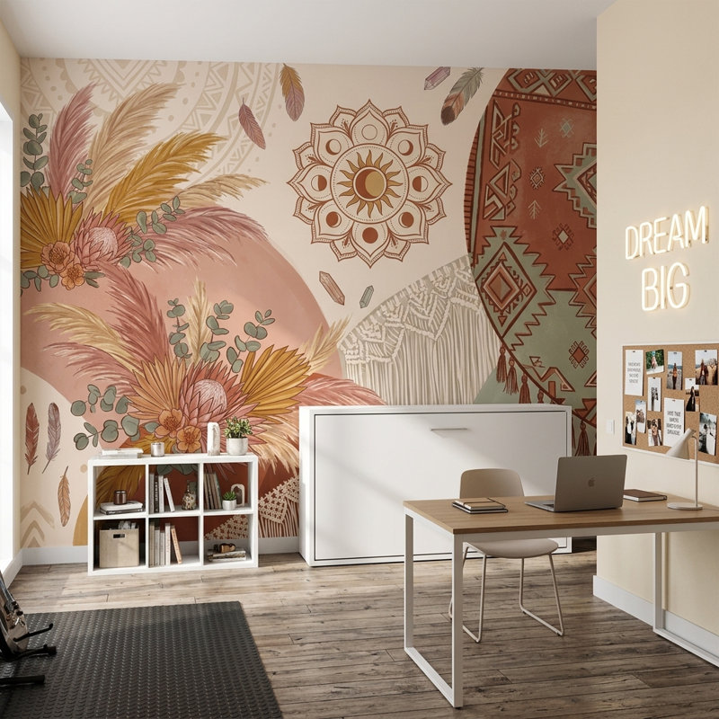 Décoration murale Boho, Non-Woven Nonpasted, 200 po x 120 po