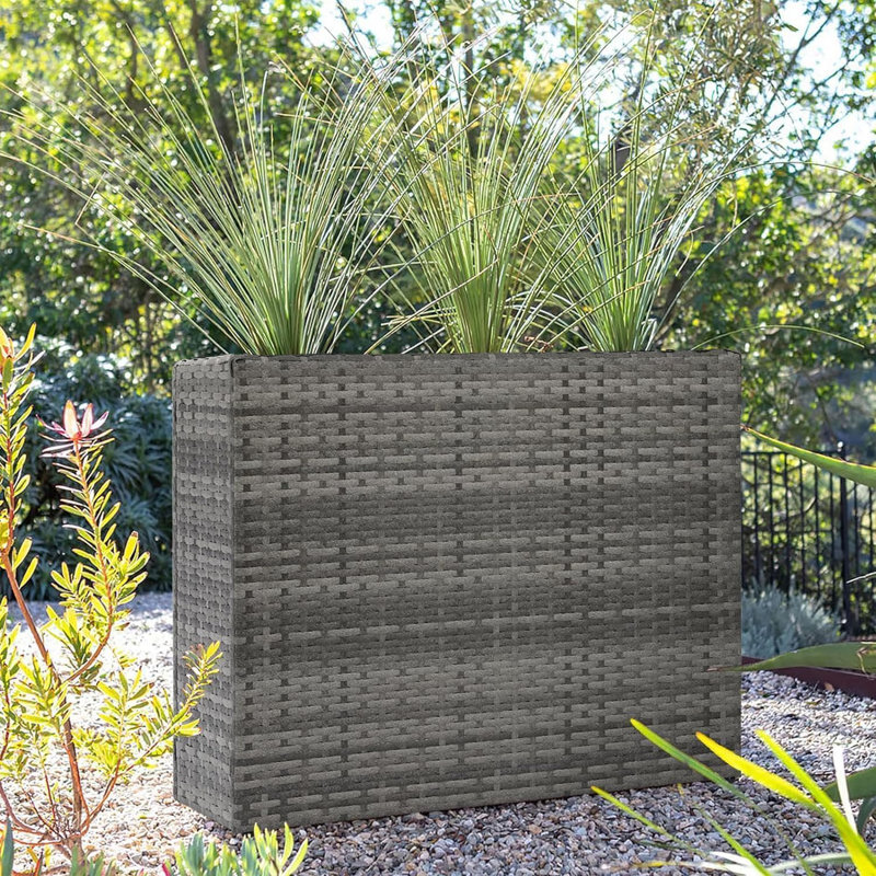 Rattan Pot Planter, Grey