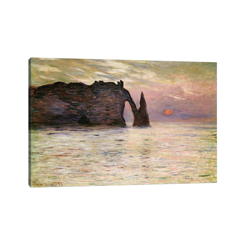 Falaise d'Etretat, 1883 - Giclée sur toile tendue avec châssis