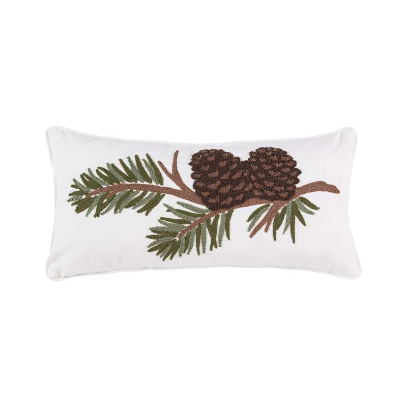 Cooper Pinecone Branch Tufted Pillow