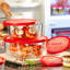Gelo 3pc Storage Container Set With Red Lid (11.62, 24.37, 44.62oz.)