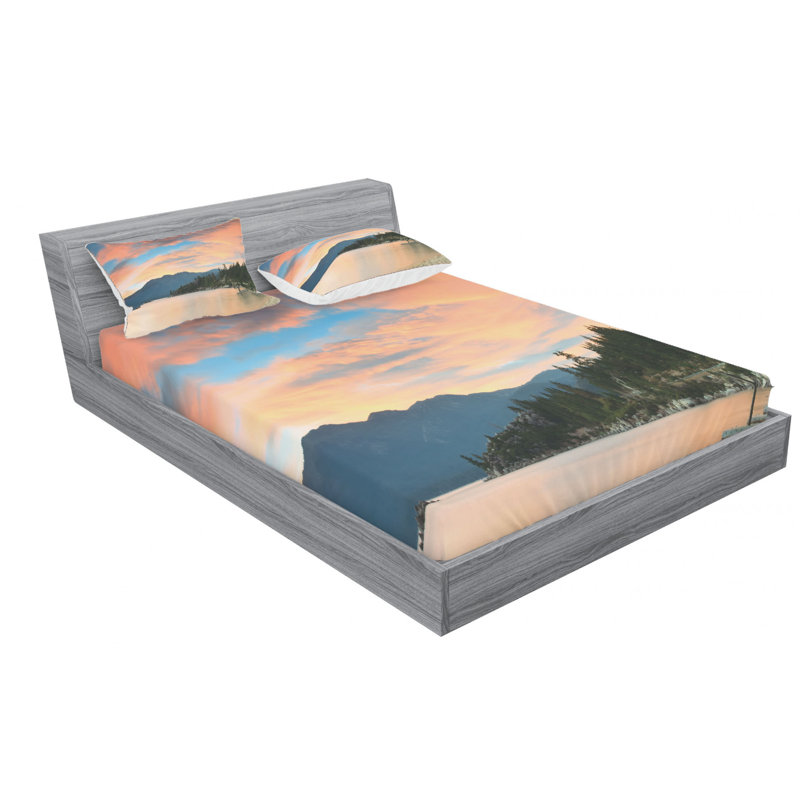 Microfiber Sheet Set, Queen Sheet Set with Fitted Sheet