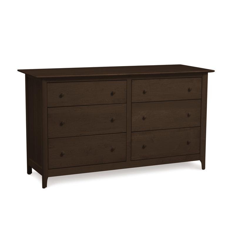 Sarah 59.25'' W 6 - Drawer Dresser, Smoke Cherry, Conventional