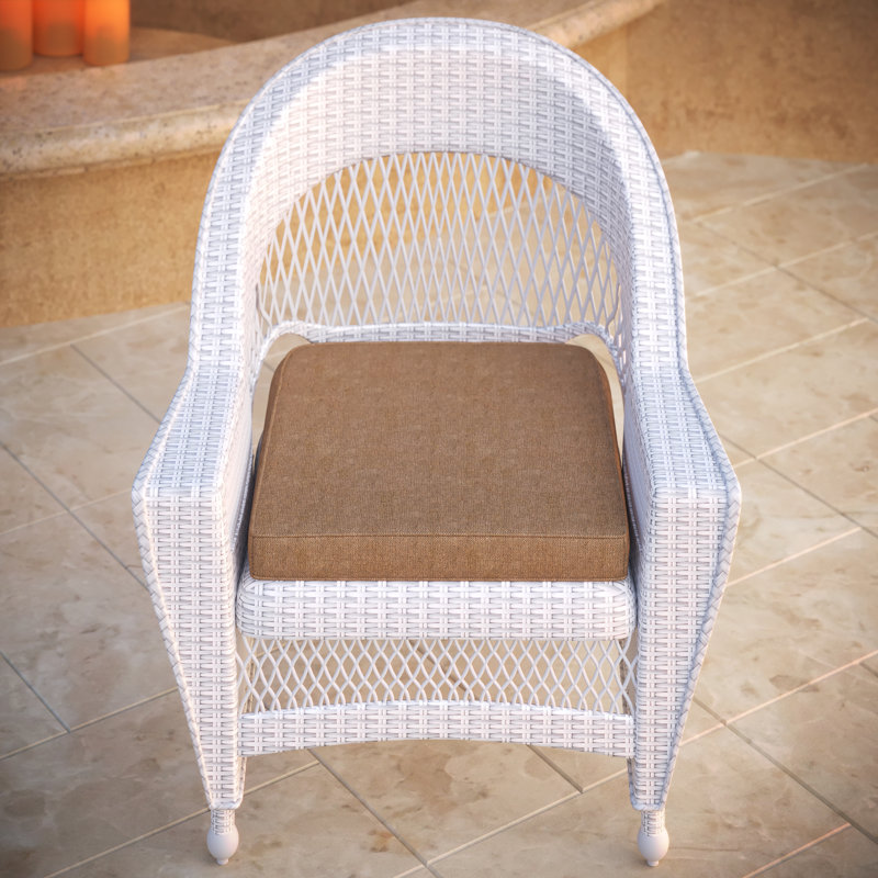 Amala Sunbrella® Outdoor Dining Seat Cushion, Canvas Heather Beige Sunbrella® Canvas