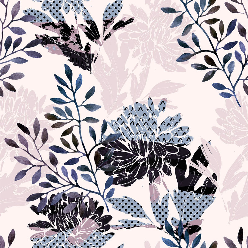 Floral Tile, 2.08' W x 10.42' L