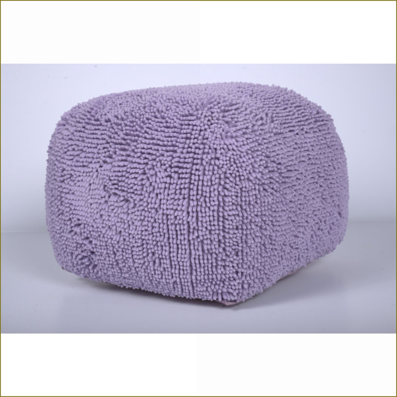 Pouf carré | Sièges extra moelleux pour le salon | Lavande | Microfibre, Mauve