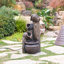 Fontaine à DEL en résine 23,62 "avec pots