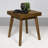 Square Wood Side Table, Walnut Brown