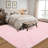Washable Solid Color Textured Thin Indoor Rug, Low Pile Area Rug with Soft Surface, Non Slip Backing, Easy Clean Design for Living Room, Bedroom, Dorm, Home Office-549291328-551298857