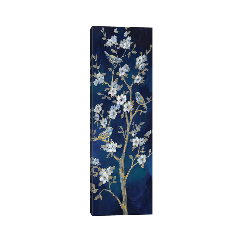 Indigo Spring II by Nan - Panoramic Painting on Canvas, Wrapped Canvas, 30.48 cm H x 91.44 cm W x 1.91 cm D
