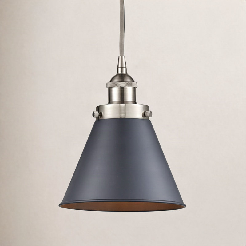 Rouvin 1 - Light Cone Pendant, Brushed Satin Nickel