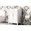 Meuble-lavabo moderne 24 po avec lavabo en céramique, base en bois massif et cadre de compartiment de tiroir dissimulé 24 po, charnières à fermeture douce