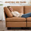 Canapé modulaire en L avec repose-pieds 6 pièces 6 pièces