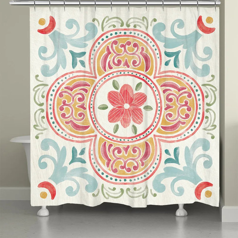 Cate Damask Shower Curtain, 71" H x 72" W