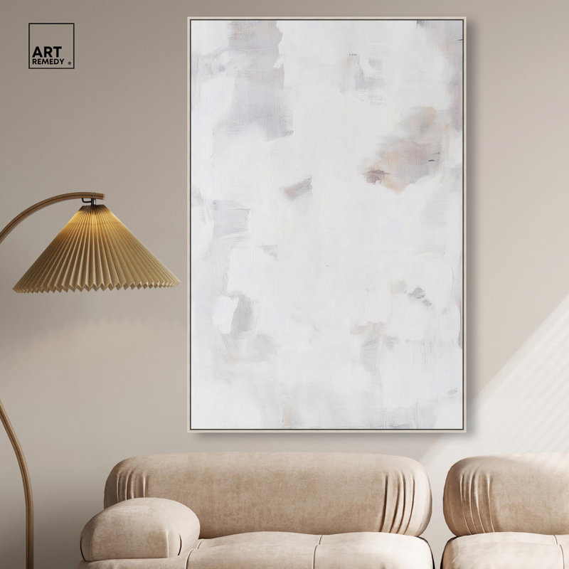 Art mural bohème blanc, art mural argenté, 36 x 54, H 55 po x l 37 po, Cadre argenté