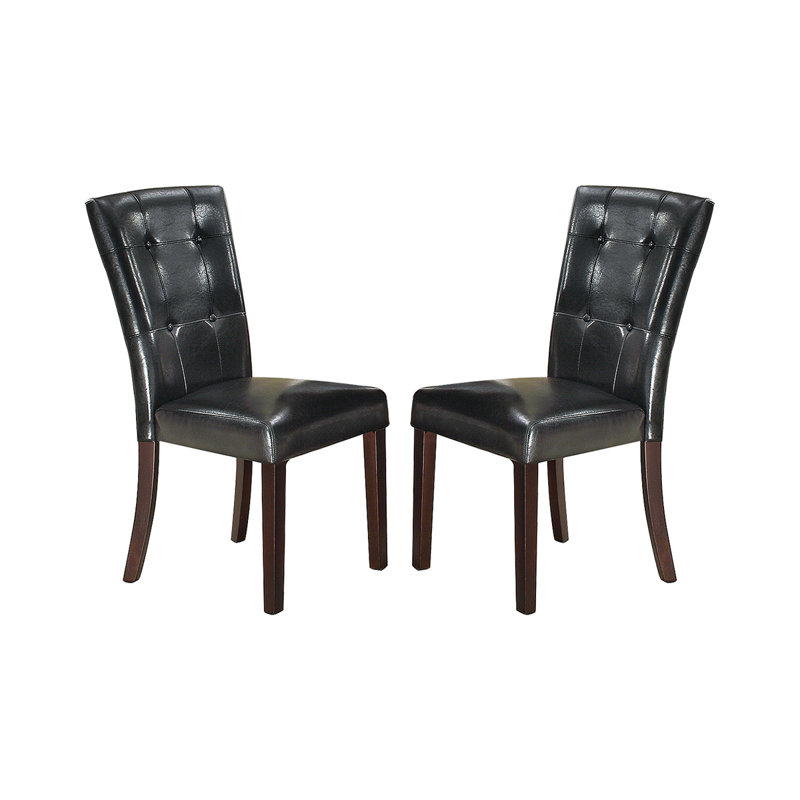 Chaise rembourrée en similicuir (ensemble de 2)