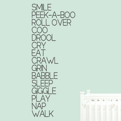 Text & Numbers Non-Wall Damaging Wall Decal