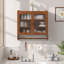 Armoire murale 24,8 "à deux portes avec trois niveaux de rangement et porte-serviettes-33531549