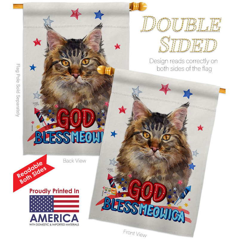 Drapeau de maison patriotique en polyester 3 faces 2 x 2 pi