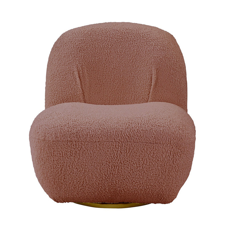 Chaise d'appoint rembourrée avec pivot , Rose