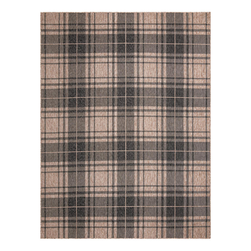 Tapis intérieur / extérieur en polypropylène tissé à la machine Tatasha, Rectangle 9 pi x 12 pi