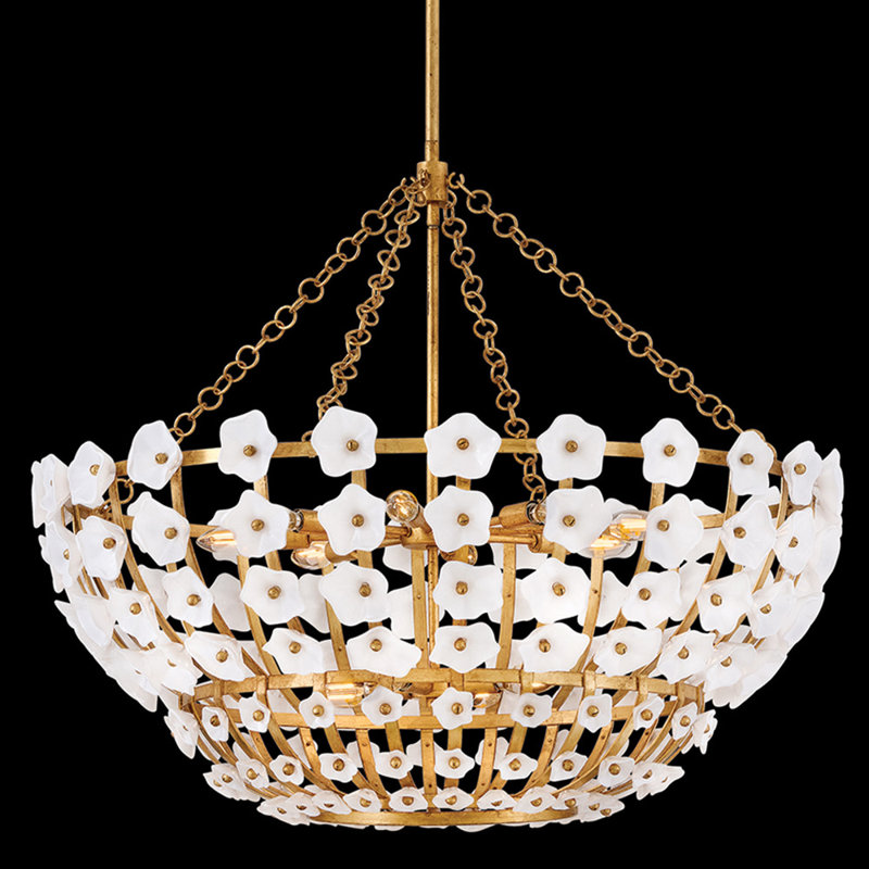 Azalea 12 - Light Steel Chandelier